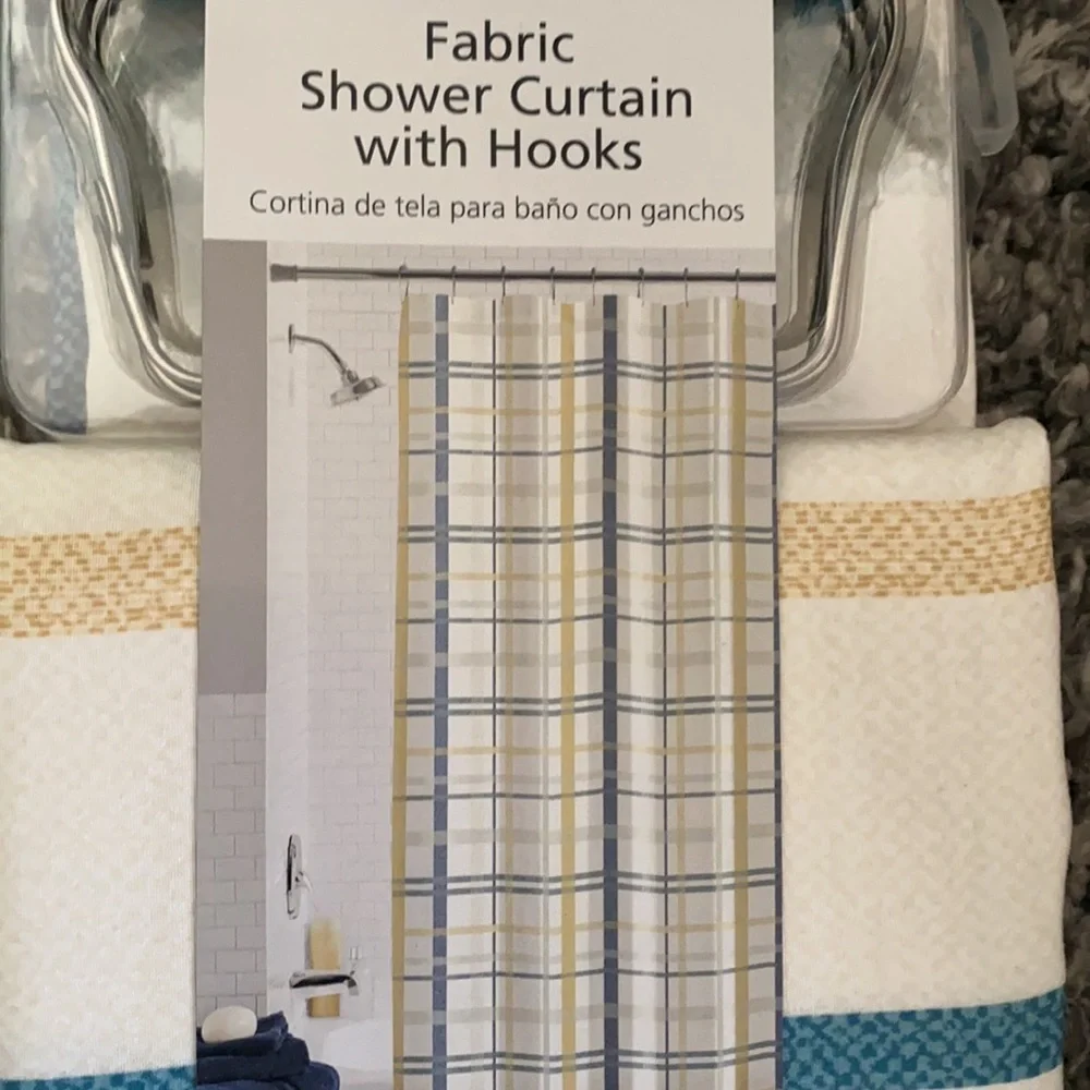 Shower Curtain with Hooks